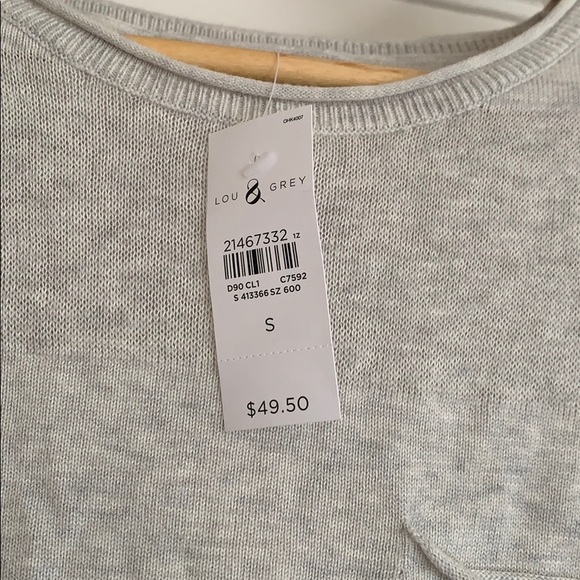 Lou & Grey knit t-shirt with pocket NWT - Picture 2 of 3